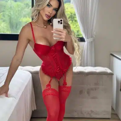 Espartilho Safira com calcinha, cinta-liga e meias 7/8